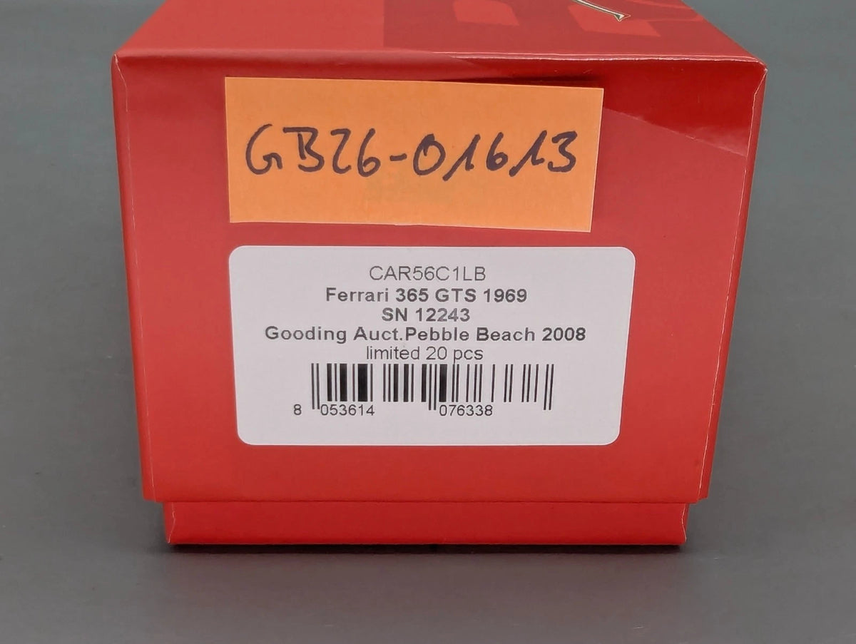 Modellautos 1:43 BBR Ferrari 365 GTS 1969 Gooding Auction 2008 Ltd 00/20 mit OVP