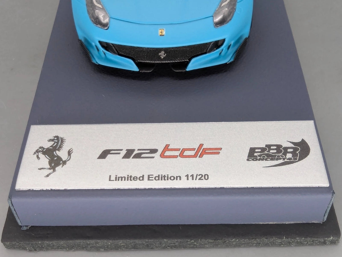 Modellautos 1:43 BBR Concept43 Ferrari F12 TdF Baby Blu Matt Ltd 11/20 mit OVP