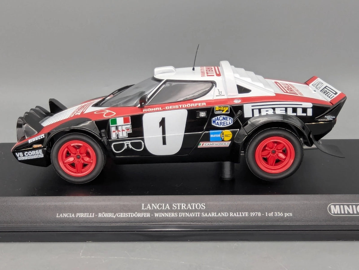 Modellautos 1:18 Minichamps Lancia Stratos WINNER 1978 #1 Röhrl Geistdörfer OVP