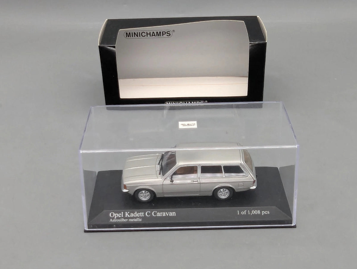 Modellautos 1:43 Minichamps Opel Kadett C Caravan 1978 Silber Metallic mit OVP