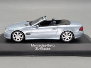 Modellautos 1:43 Minichamps Mercedes Benz SL Klasse Silberblau Met. Dealer OVP