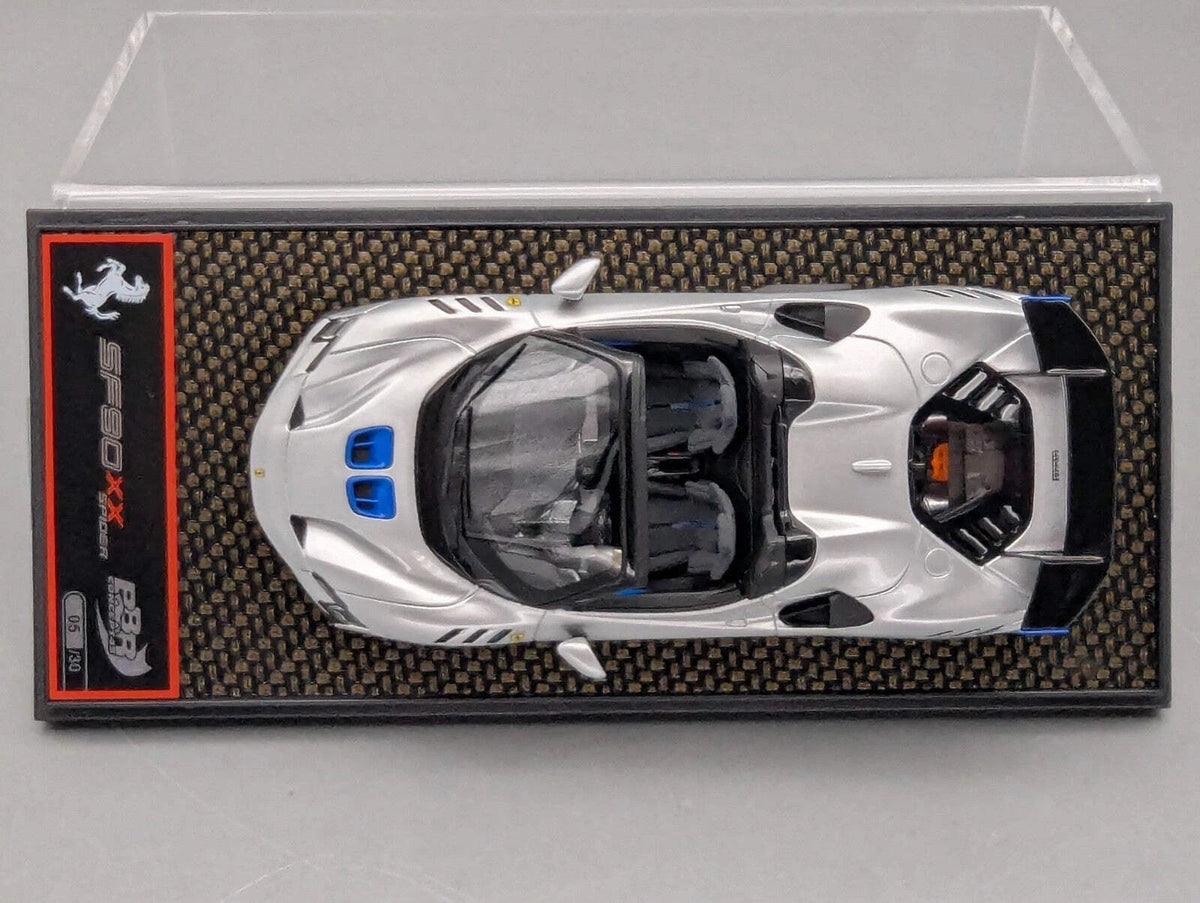 Modellautos 1:43 BBR Concept43 Ferrari SF90 XX Spider Ltd 05/30 Argento NB OVP
