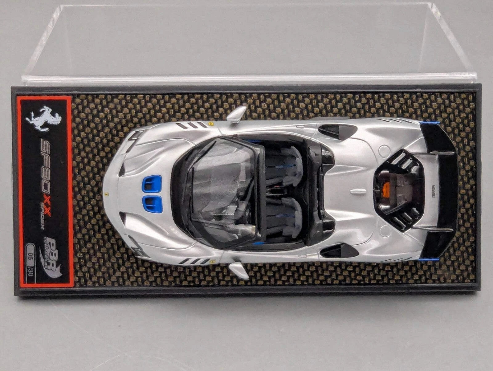 Modellautos 1:43 BBR Concept43 Ferrari SF90 XX Spider Ltd 05/30 Argento NB OVP