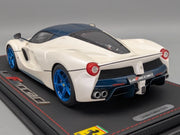 Modellautos 1:18 BBR Ferrari LaFerrari Italian White Ltd 12/20 mit Vitrine OVP