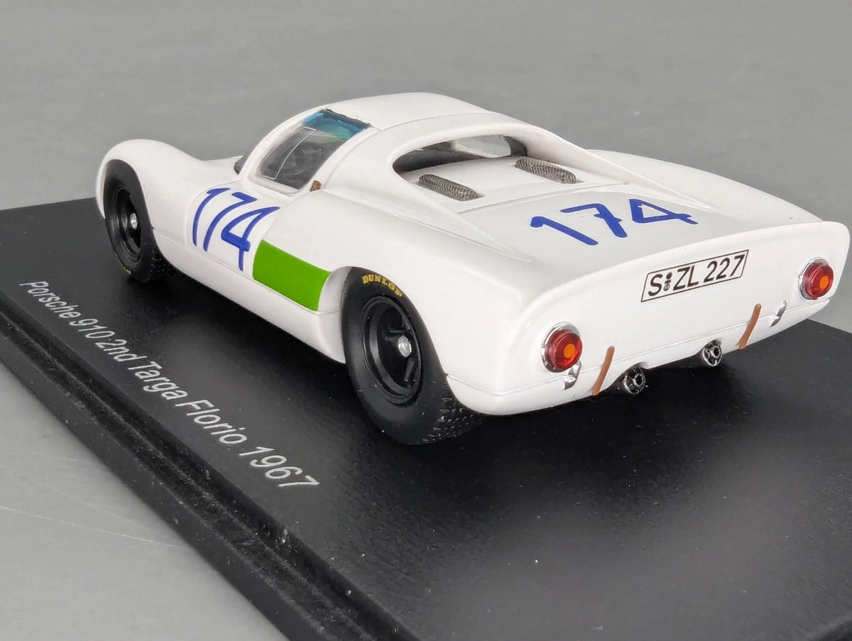 Modellautos 1:43 Spark S9237 Porsche 910 2nd Targa Florio 1967 #174 mit OVP