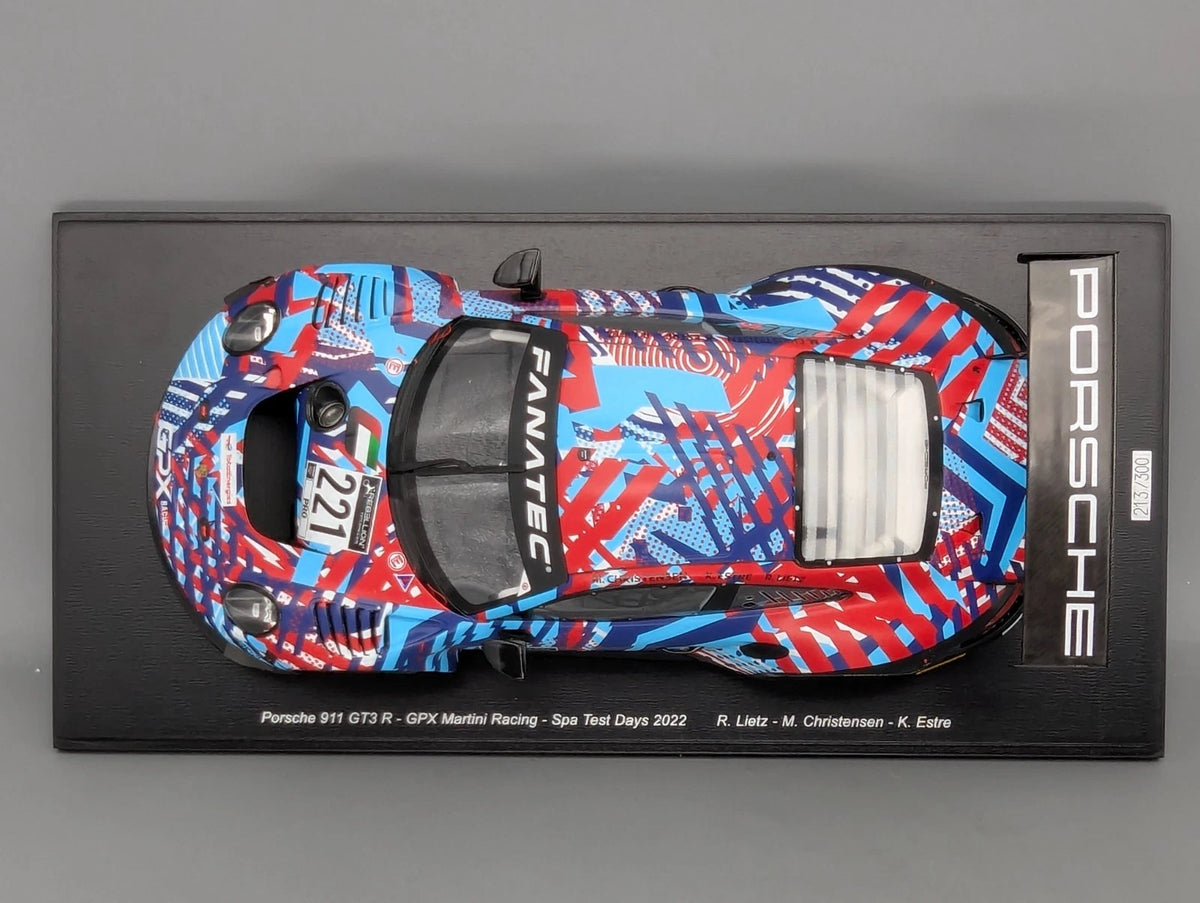 Modellautos 1:18 Spark Porsche 911 GT3 R - GPX Spa Test 2022 #221 mit OVP