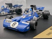 Modellautos 1:43 Quartzo Tyrrell 004 French GP 1972 #8 P. Depailler mit Vitrine