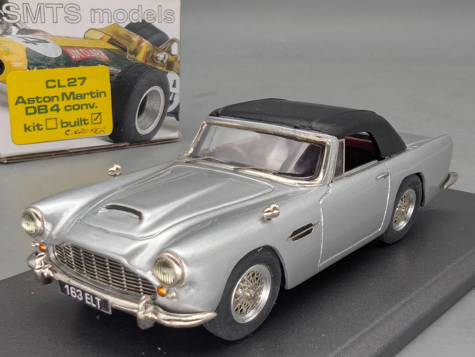 Modellautos 1:43 SMTS CL27 Aston Martin DB4 Convertible Silver Built Kit mit OVP