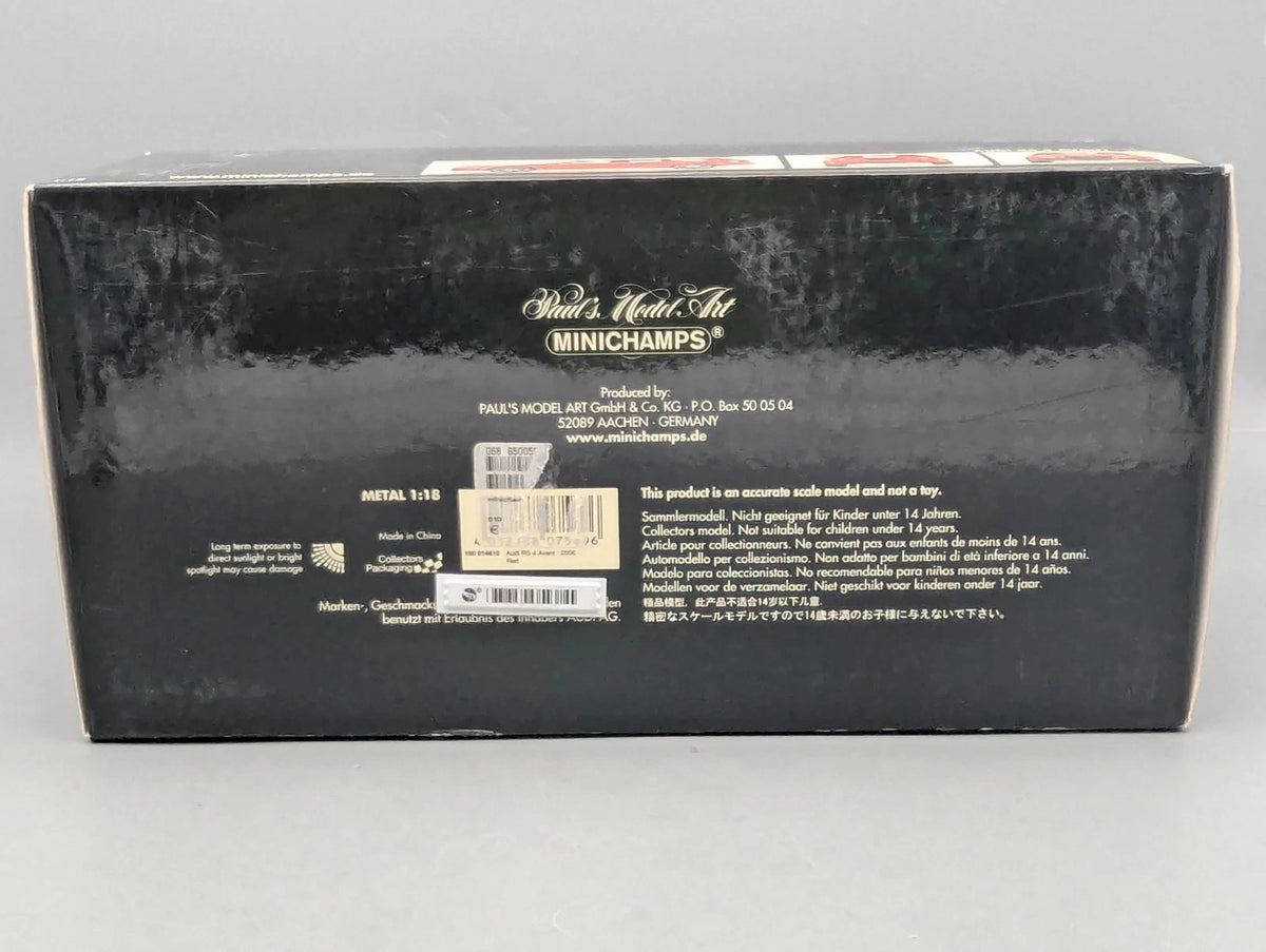 Modellautos 1:18 Minichamps Audi RS 4 Avant 2006 Rot mit OVP