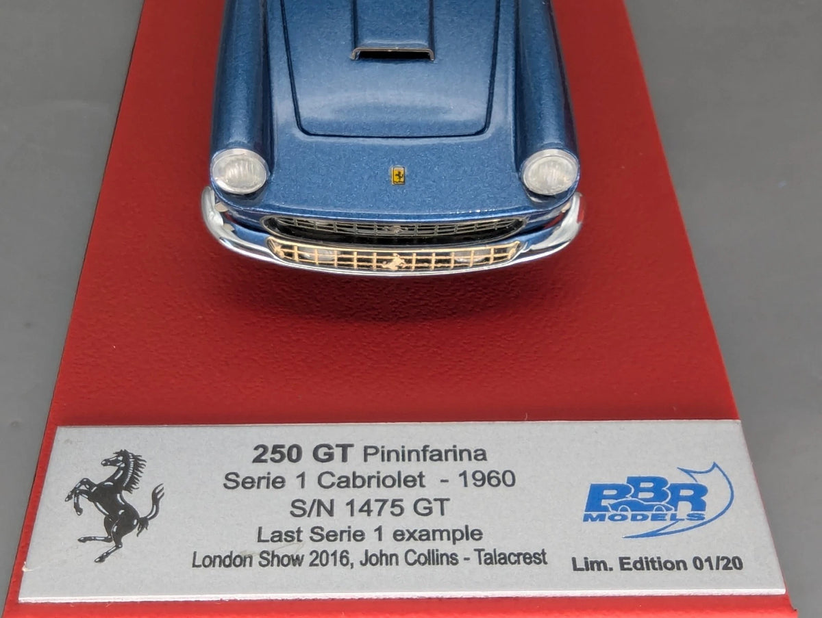 Modellautos 1:43 BBR Ferrari 250 GT Pininfarina Cabrio 1960 S/N 1475GT 01/20 OVP