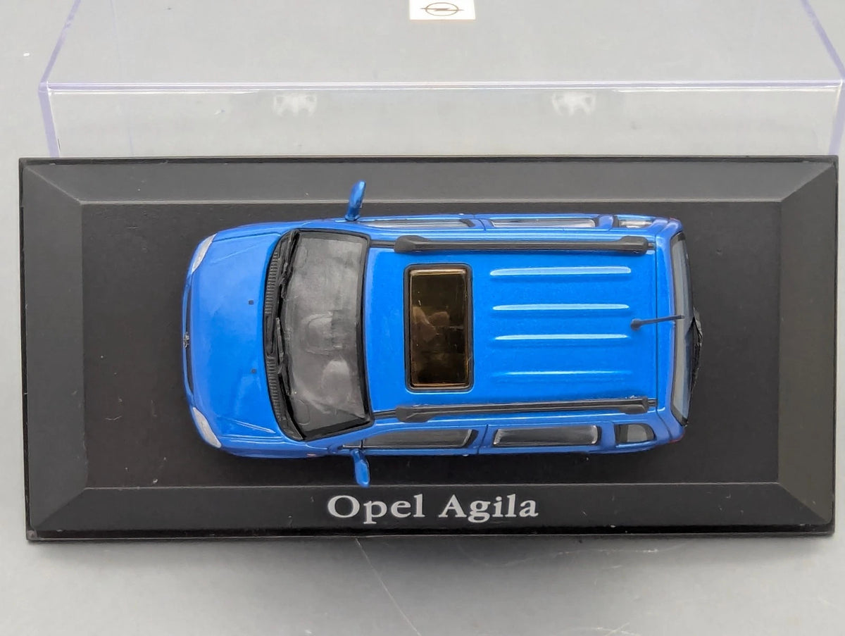Modellautos 1:43 Minichamps Opel Agila Blau Metallic mit Dealer OVP