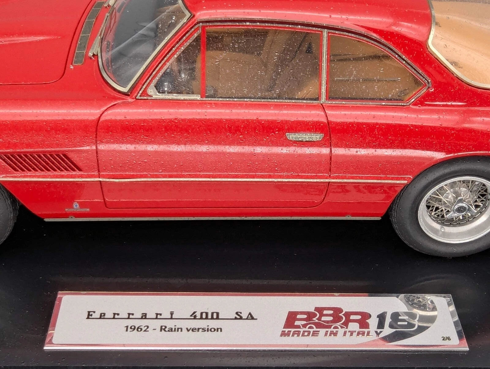 Modellautos 1:18 BBR Ferrari 400 Superamerica 1962 Rain Version 2/6 Vitrine OVP