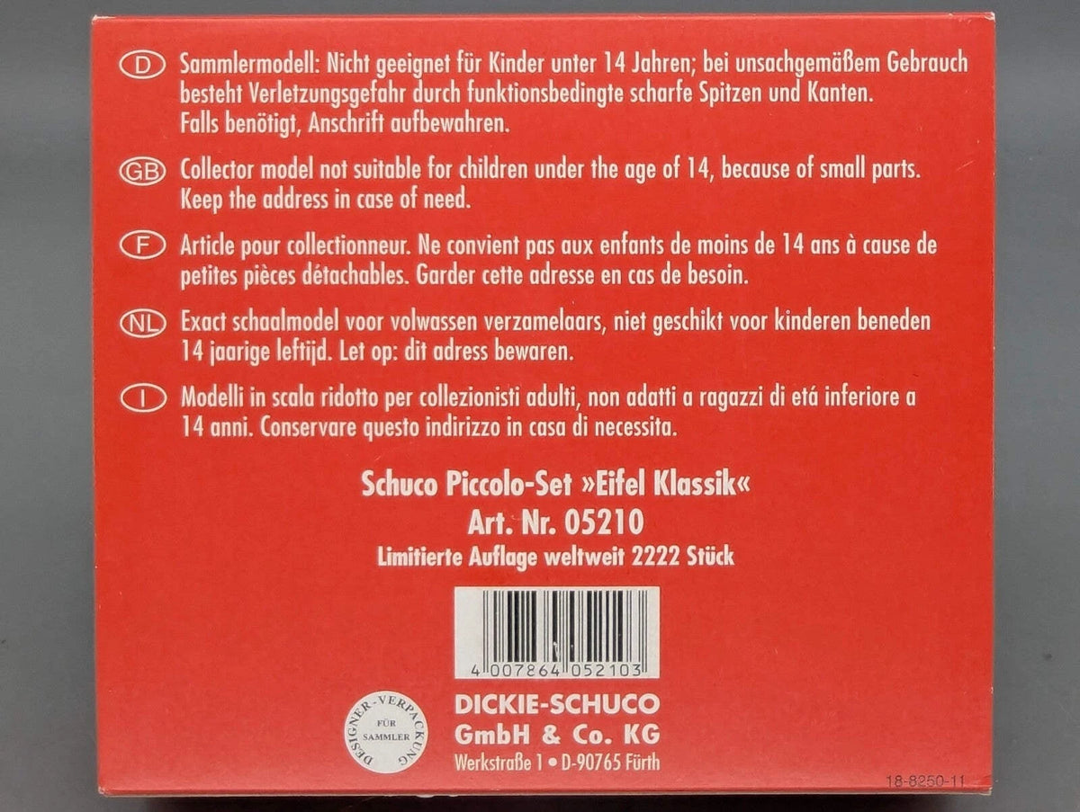 Modellautos 1:90 Schuco Piccolo-Set Eifel Klassik 4-teilig  OVP