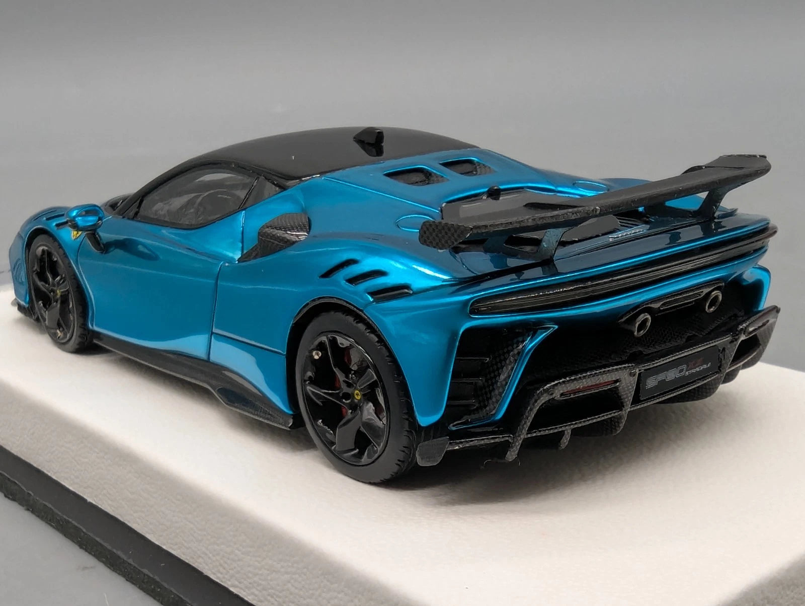 Modellautos 1:43 BBR Concept43 Ferrari SF90XX Stradale Chrome Blue Ltd 04/15 OVP