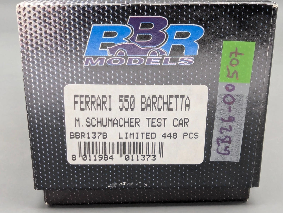 Modellautos 1:43 BBR Ferrari 550 Barchetta M Schumacher Test Car Ltd 212/448 OVP