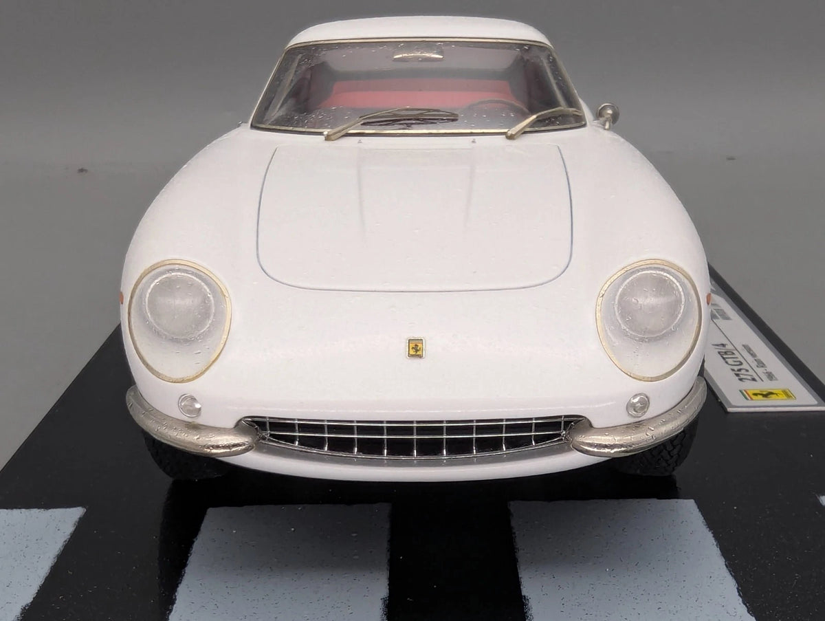 Modellautos 1:18 BBR Ferrari 275 GTB/4 1966 Weiß Rain Version 01/04 mit  OVP