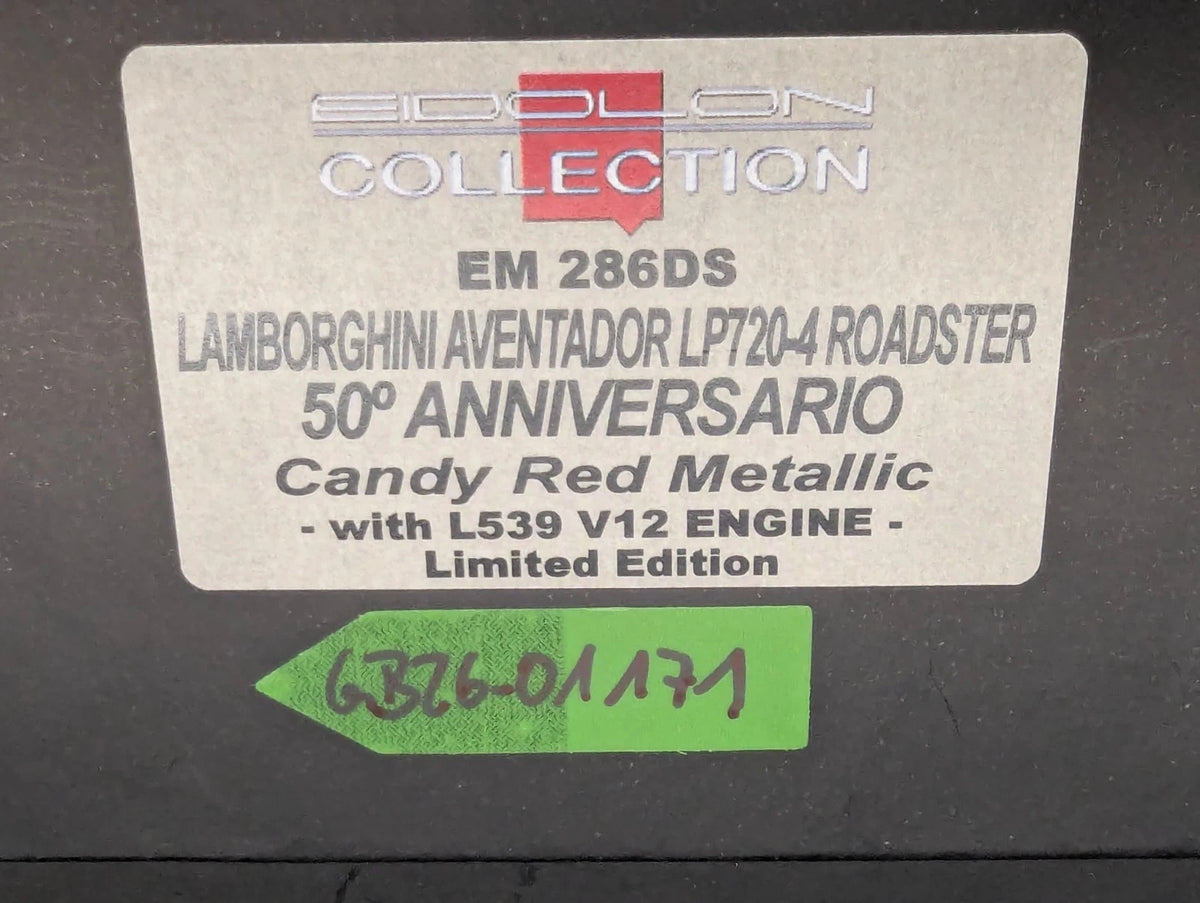 Eidolon Make Up 1:43 Lamborghini Aventador LP720-4 Roadster Engine Set OVP