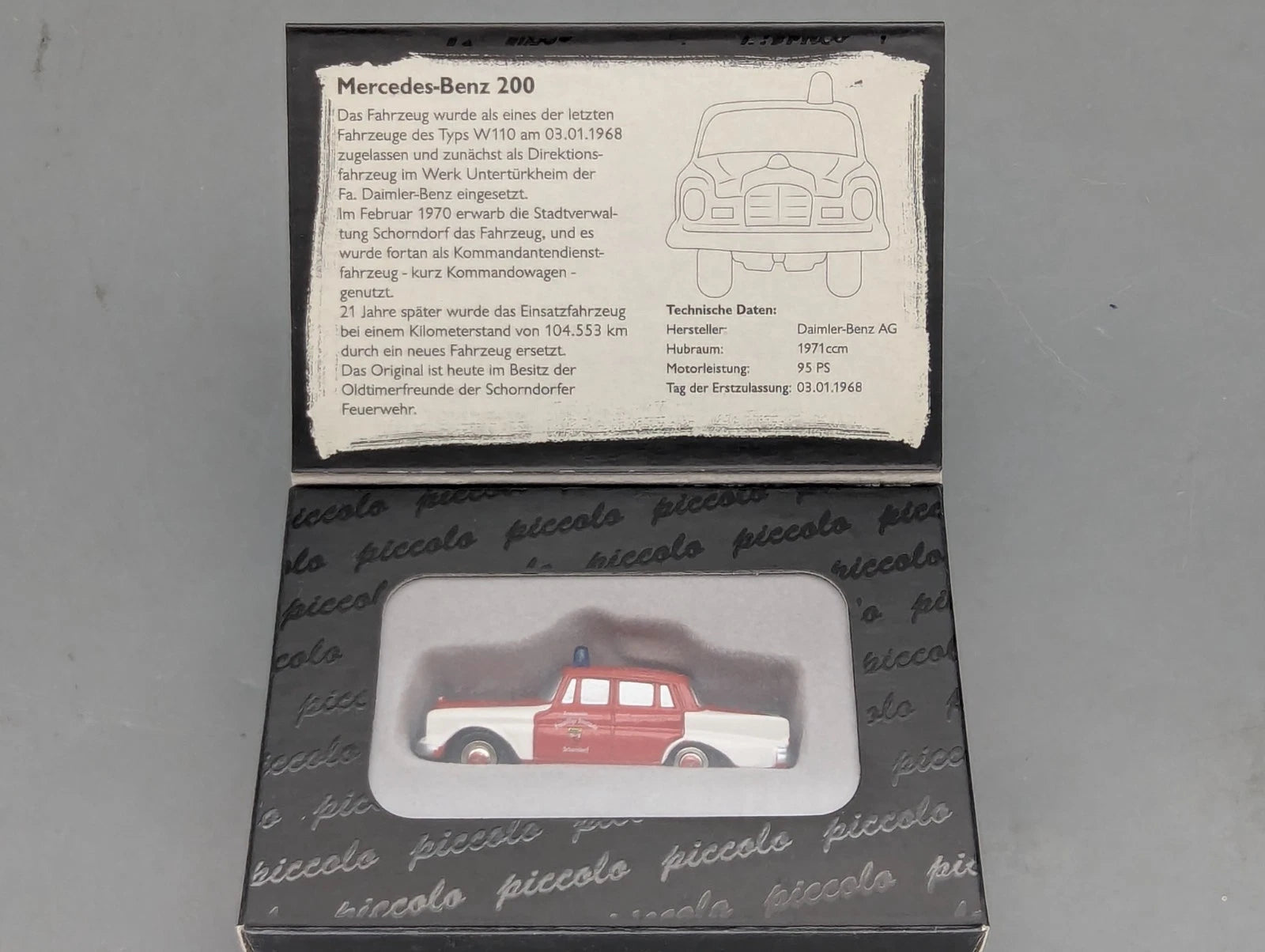 Modellautos 1:90 Schuco Mercedes Benz 200 Freiwillige Feuerwehr Schorndorf OVP