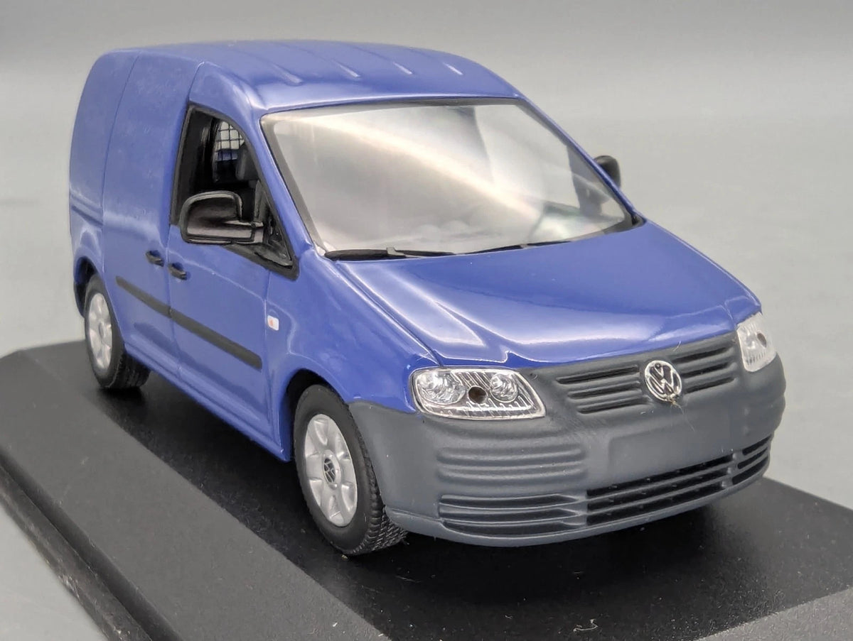 Modellautos 1:43 Minichamps Volkswagen VW Caddy Blau mit Dealer OVP