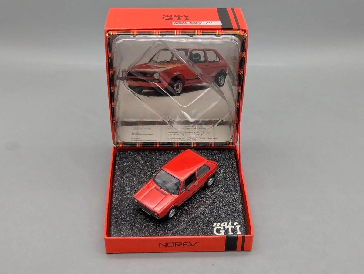 Modellautos 1:43 Norev Volkswagen VW Golf 1 GT1 mit Klappbox OVP