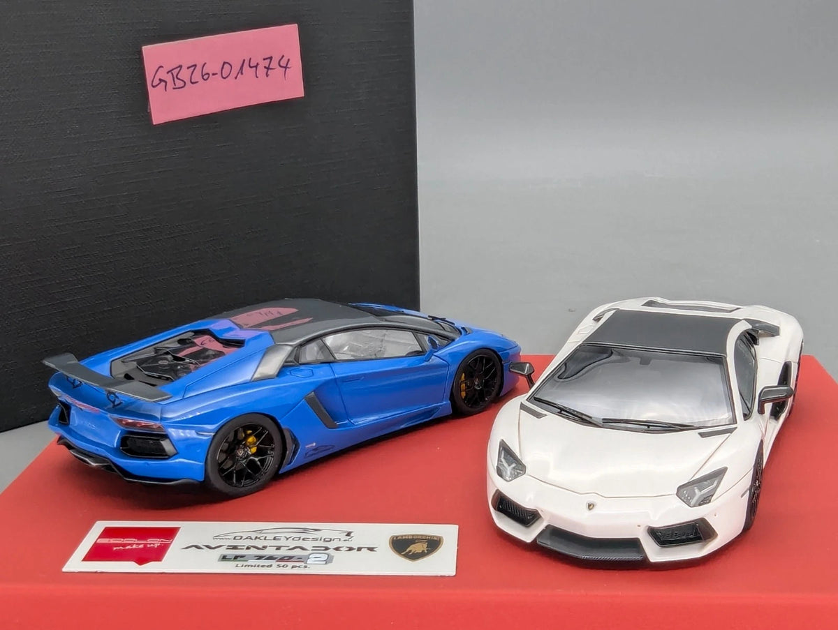 Eidolon Make Up 1:43 Lamborghini Aventador LP760-2 Blau und Weiß 2tlg Set OVP
