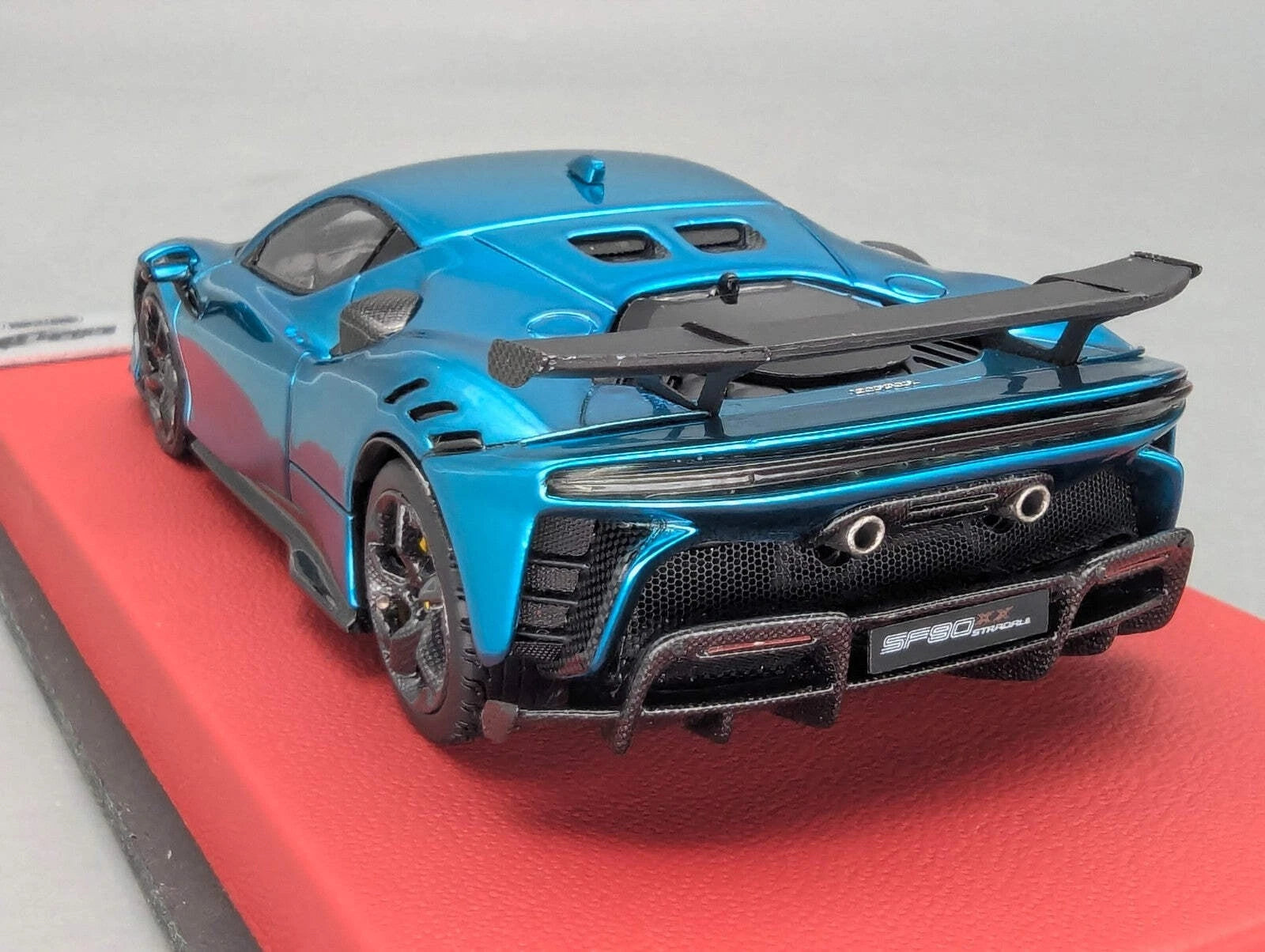 Modellautos 1:43 BBR Concept43 Ferrari SF90XX Stradale Chrome Blue Ltd 03/20 OVP