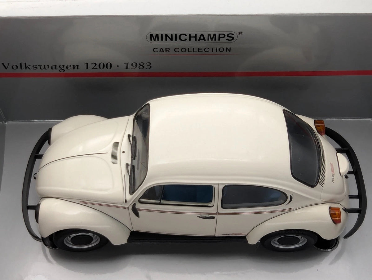 Modellautos 1:18 Minichamps Volkswagen VW Jeans Bug Käfer 1200 1983  Weiß OVP