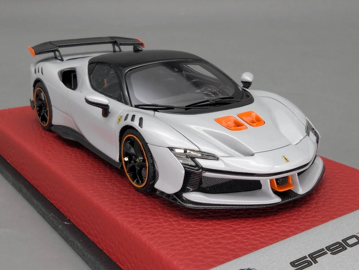 Modellautos 1:43 BBR Concept43 Ferrari SF90 XX Stradale Ltd 12/20 Weiß mit OVP
