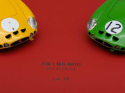 Modellautos 1:43 BBR Ferrari 330 LMB RHD Ltd 01/03 2-tlg Set mit Vitrine und OVP