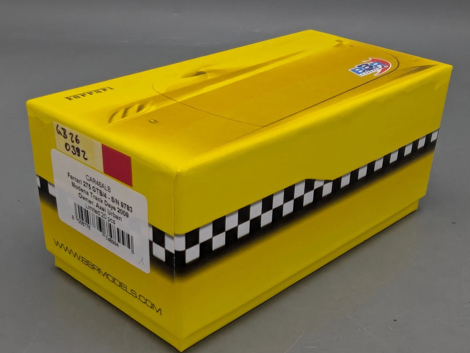 Modellautos 1:43 BBR Ferrari 275 GTB/4 Modena Track Days 2009 Ltd 01/20 OVP