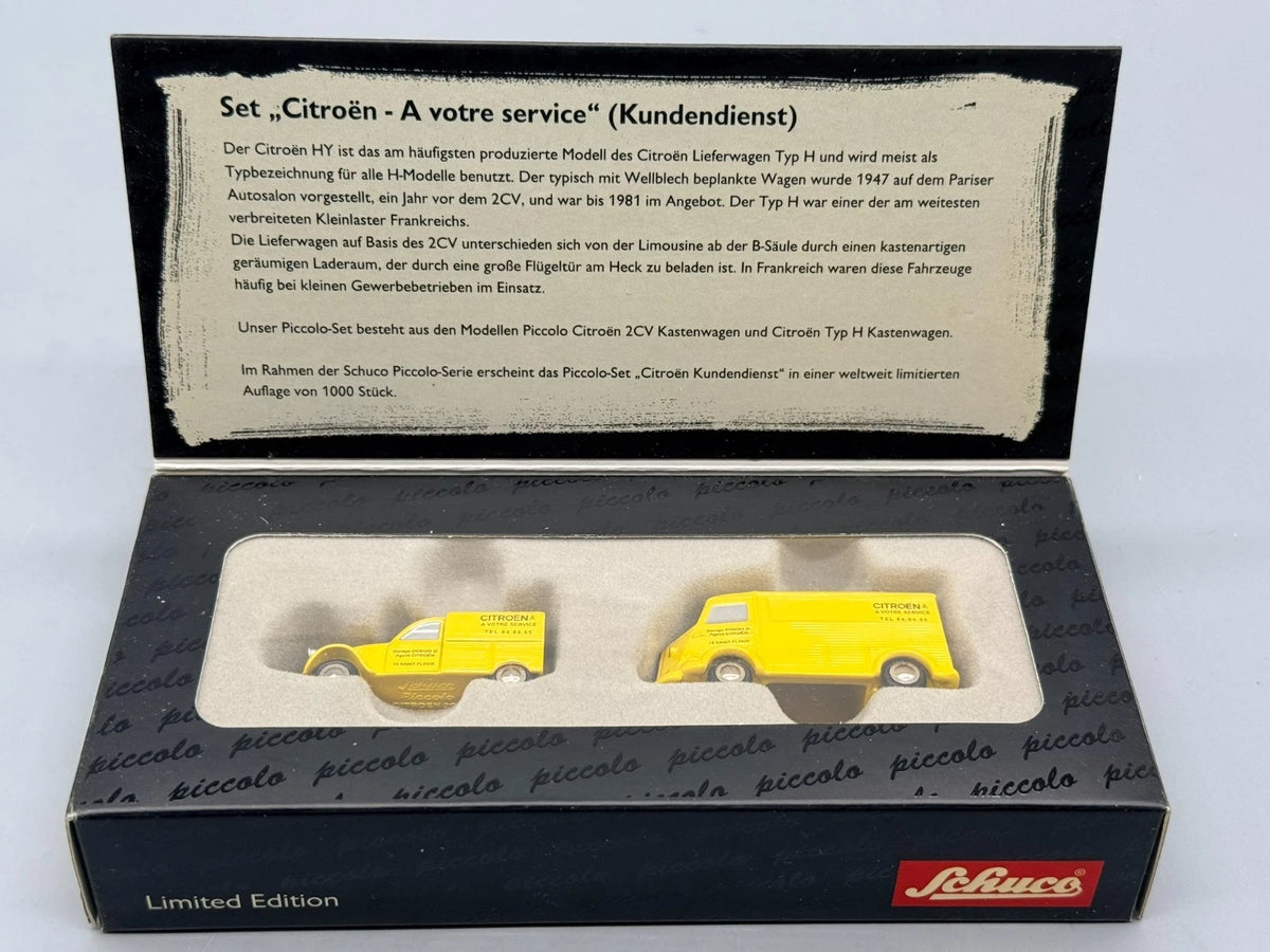 Modellautos 1:90 Schuco Piccolo 2er-Set Citroen Kundendienst in OVP