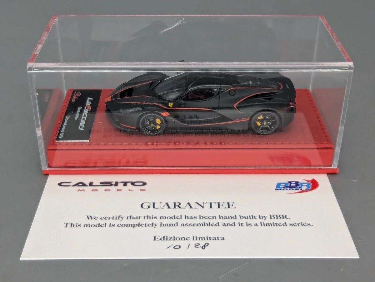 Modellautos 1:43 BBR Deluxe Calsito Ferrari LaFerrari Black Matt Ltd 10/28 OVP