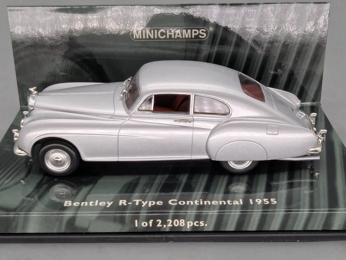 Modellautos 1:43 Minichamps Bentley R-Type Continental 1955 Silber mit OVP