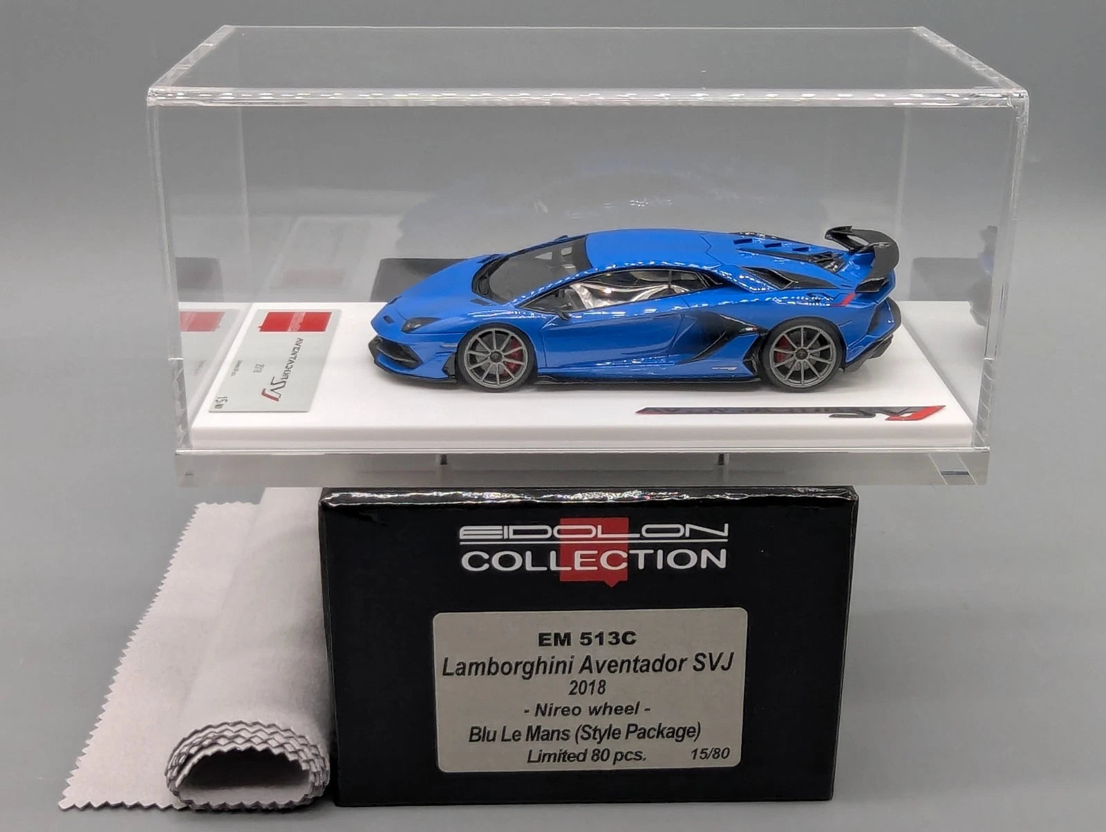 Eidolon Make Up 1:43 Lamborghini Aventador SVJ Blu Le Mans Ltd 15/80 OVP