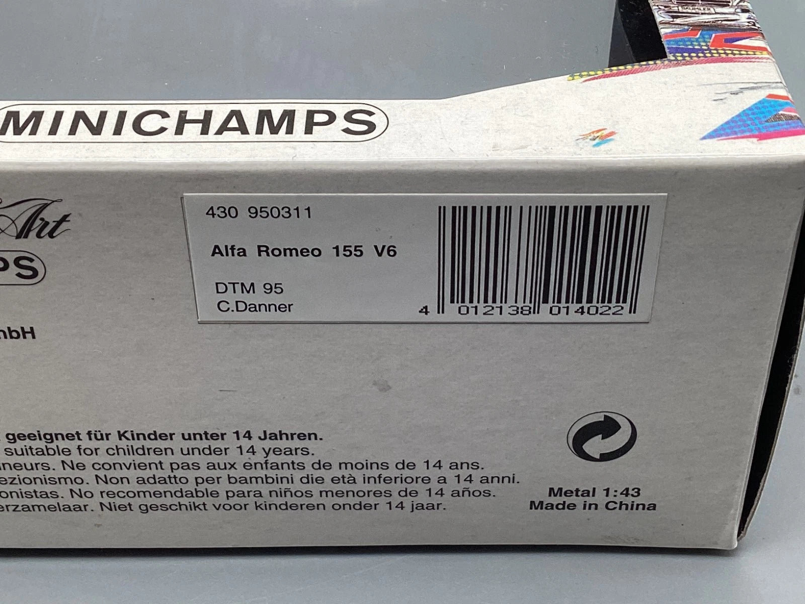 Modellautos 1:43 Minichamps Alfa Romeo 155 V6  DTM 1995 Danner #15 mit OVP