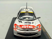 Modellautos 1:43 Ixo Peugeot 206 WRC Winner Catalunya 2001 #16 mit OVP