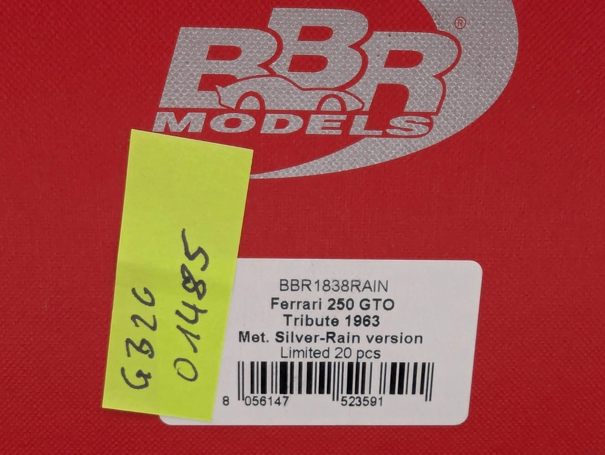 Modellautos 1:18 BBR Ferrari 250 GTO Rain Dirty Version Ltd 01/20 Silber mit OVP