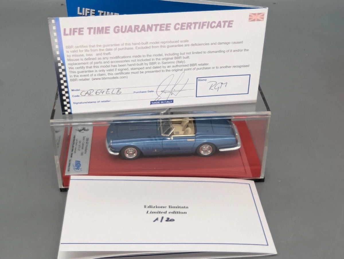 Modellautos 1:43 BBR Ferrari 250 GT Pininfarina Cabrio 1960 S/N 1475GT 01/20 OVP