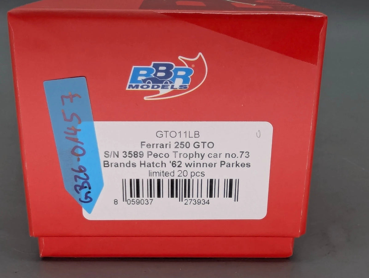 Modellautos 1:43 BBR Ferrari 250 GTO WINNER BH 1962 Ltd 00/20 #73 Parkes mit OVP