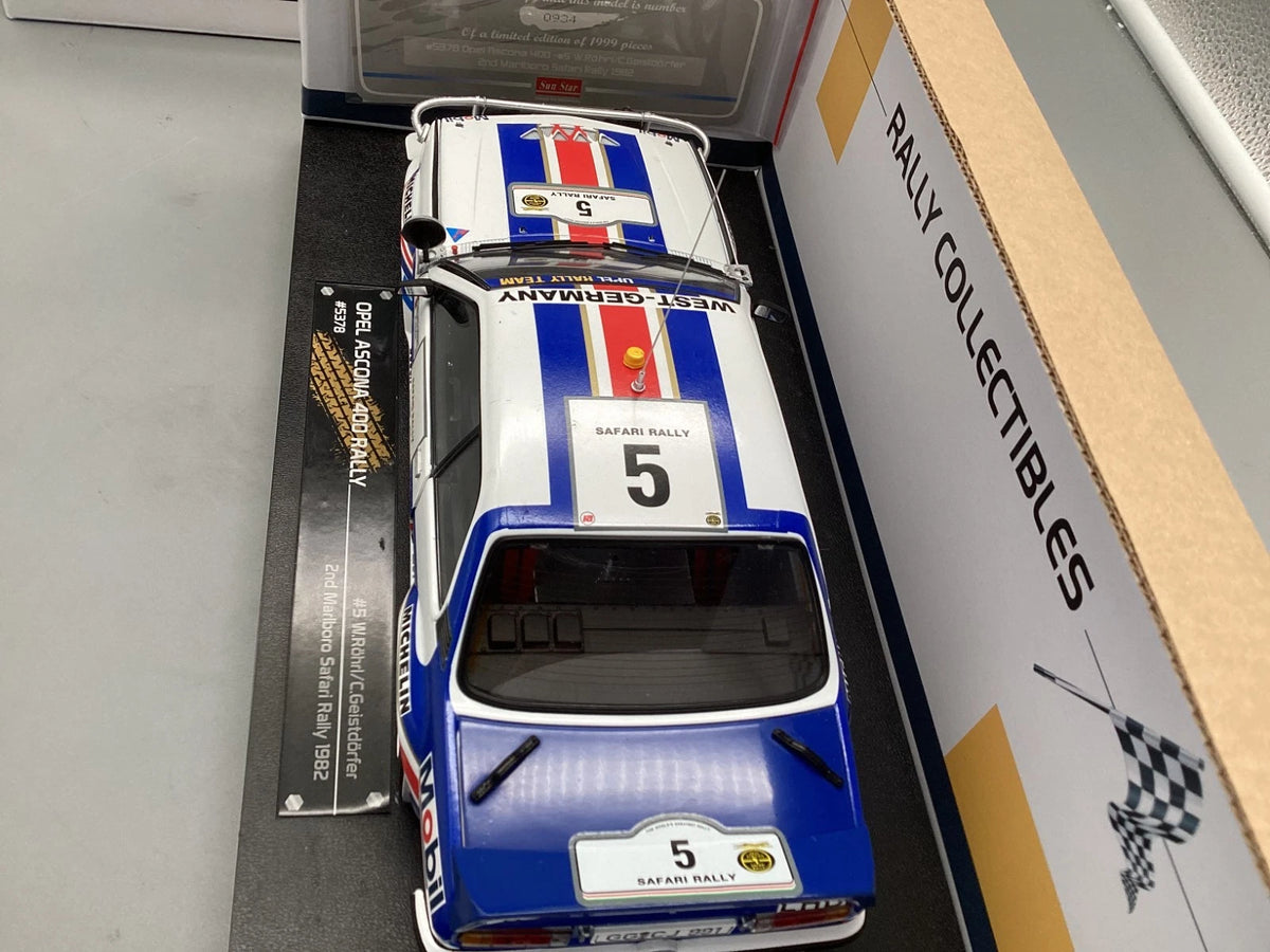 Modellautos 1:18 Sun Star Opel Ascona 400 Safari Rally 1982 #5 mit OVP