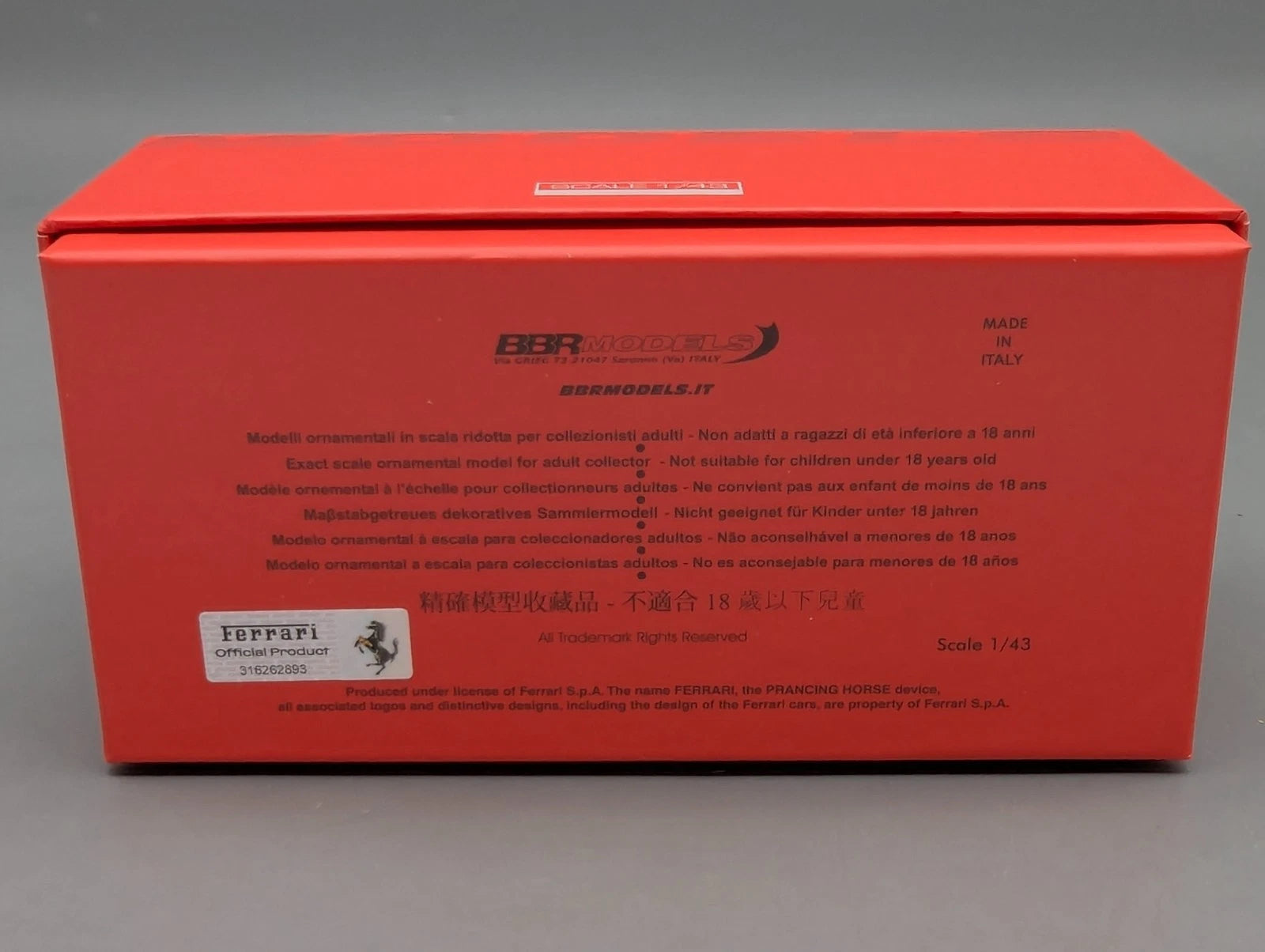 Modellautos 1:43 BBR Ferrari 250 GT Pininfarina Serie 1 Cabrio Ltd 01/78 OVP