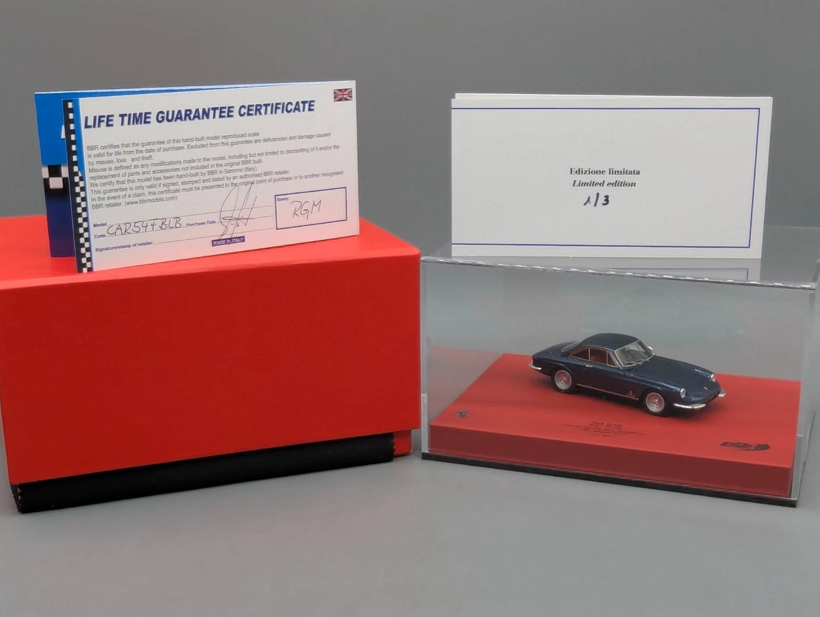 Modellautos 1:43 BBR Ferrari 330 GTC 1969 Version 2016 S/N 12105 Ltd 01/03 OVP