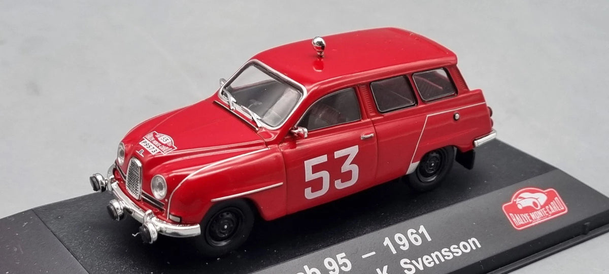 Modellautos 1:43 Atlas Saab 95 #53 Rallye Monte Carlo 1961 OVP