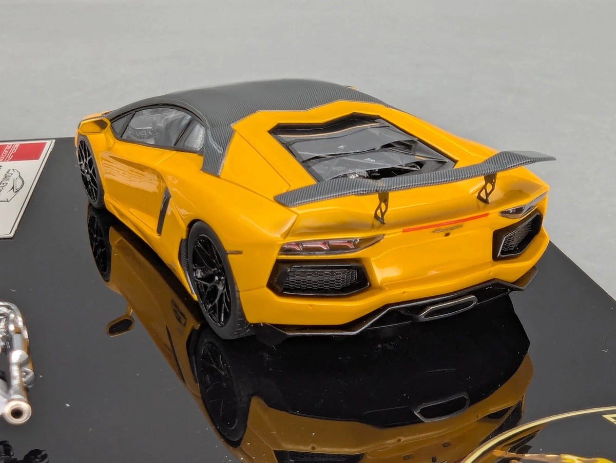 Eidolon Make Up 1:43 Lamborghini Aventador LP760-2 Engine Set Oakley Gelb OVP
