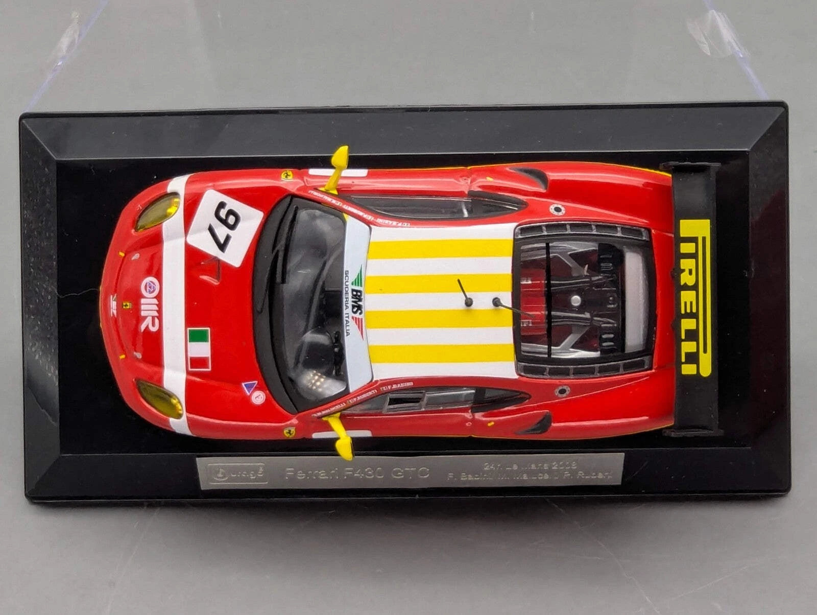 Modellautos 1:43 Bburago Racing Ferrari F430 GTC 24h Le Mans 2008 #97 OVP