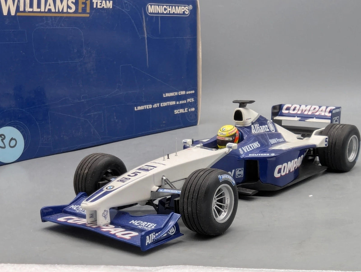 Modellautos 1:18 Minichamps Williams BMW F1 FW22 2000 #5 Launch Car OVP