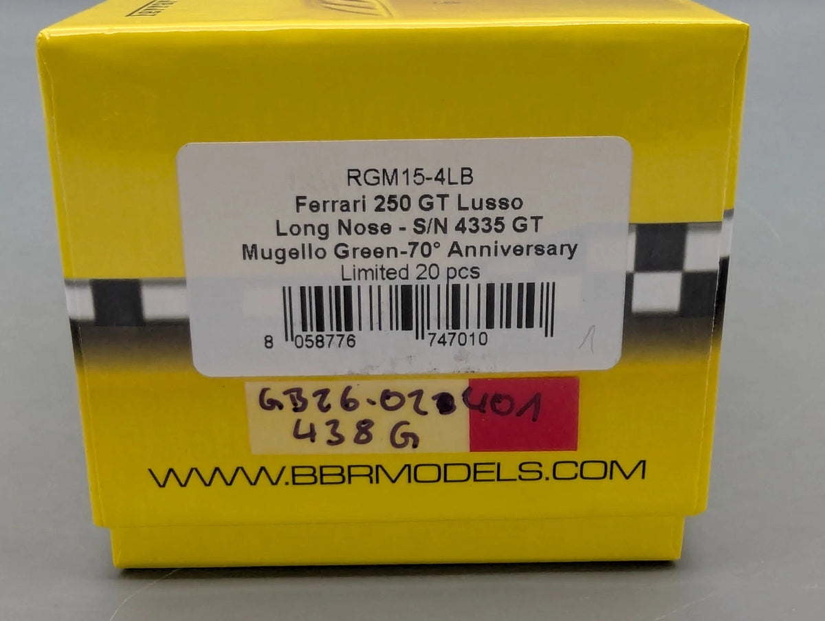 Modellautos 1:43 BBR RGM Ferrari 250 GT Lusso Longnose S/N 4335 Ltd 01/20 in OVP