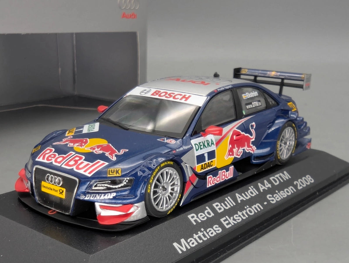 Modellautos 1:43 Minichamps Red Bull Audi A4 DTM 2008 #1 Ekström  mit Dealer OVP