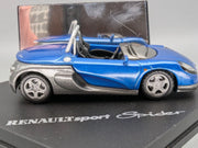 Modellautos 1:43 Vitesse Renault Sport Spider Blau mit Vitrine
