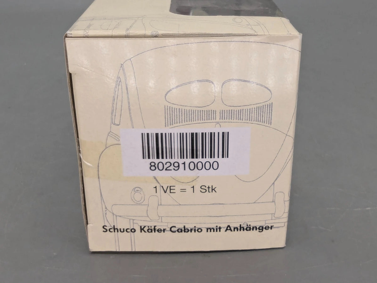 Modellautos 1:72 Schuco VW Käfer Cabrio mit Wohn Anhänger 2-tlg Set Dealer OVP
